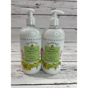 Crabtree & Evelyn Sweet Almond Oil Body Lotion LOT of 2 7458